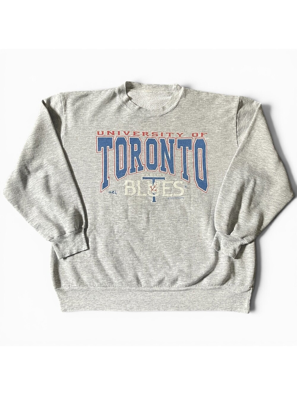 Vintage University of Toronto Crewneck Sweatshirt Gray Ripped Tag Fits Mens M - Picture 1 of 4
